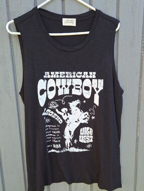 New Cowboy Graphic Tank Black